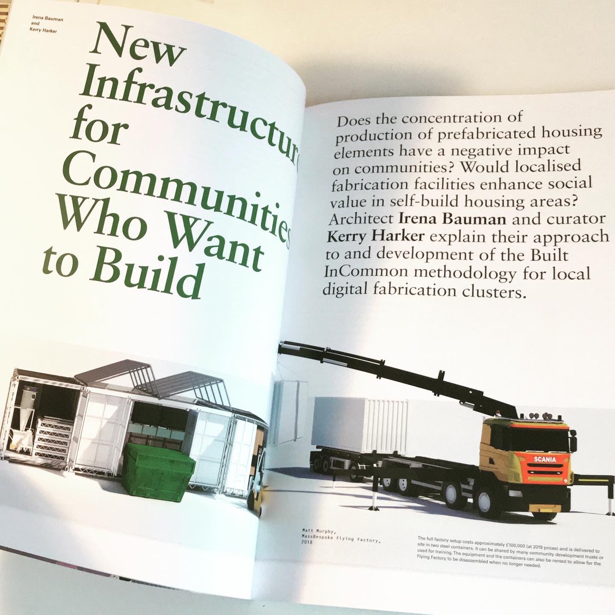 KerryHarker's tweet photo. Really excited to receive new issue of  #ArchitecturalDesign magazine focusing on #socialvalue with chapter co-authored by @IrenaBauman and me focusing on @leeds_east’s #EastLeedsPavilion and @MassBespoke construction system. Brilliant coverage for #Gipton #EastLeeds https://t.co/g3CuIoWfK8