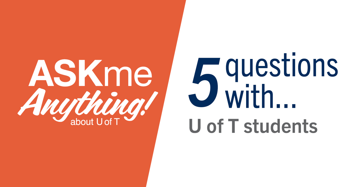 UofTStudentLife's tweet photo. TODAY @ 12pm, our annual #AMAUofT Facebook Lives begin! First up? 5 questions with... U of T students 💙 Tune in here: https://t.co/NcfG0XOW3z #UofT #StartStrongUofT https://t.co/8FVqHXb71x