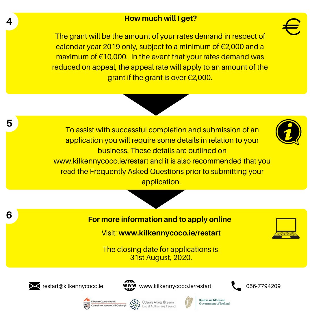 KilkennyNotices's tweet photo. Is your business eligible to claim the re-start grant?

See https://t.co/TkagDYA851 for more info 

#restart #kilkenny #business #grant #claimback #rates https://t.co/WERJZhpU7c