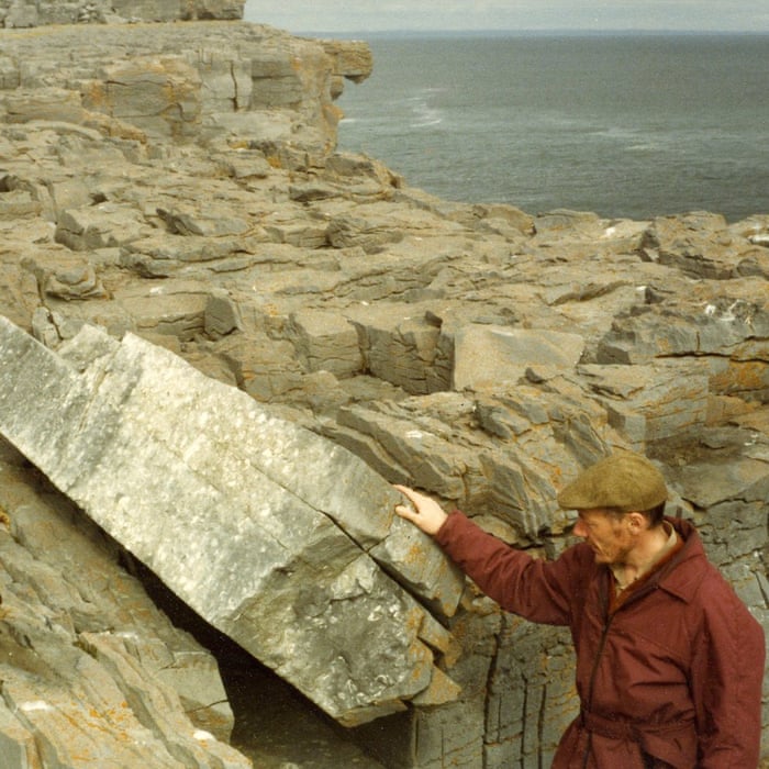 Tim Robinson with a chunk of Aran's Square Root (or, Aran North and Aran South)