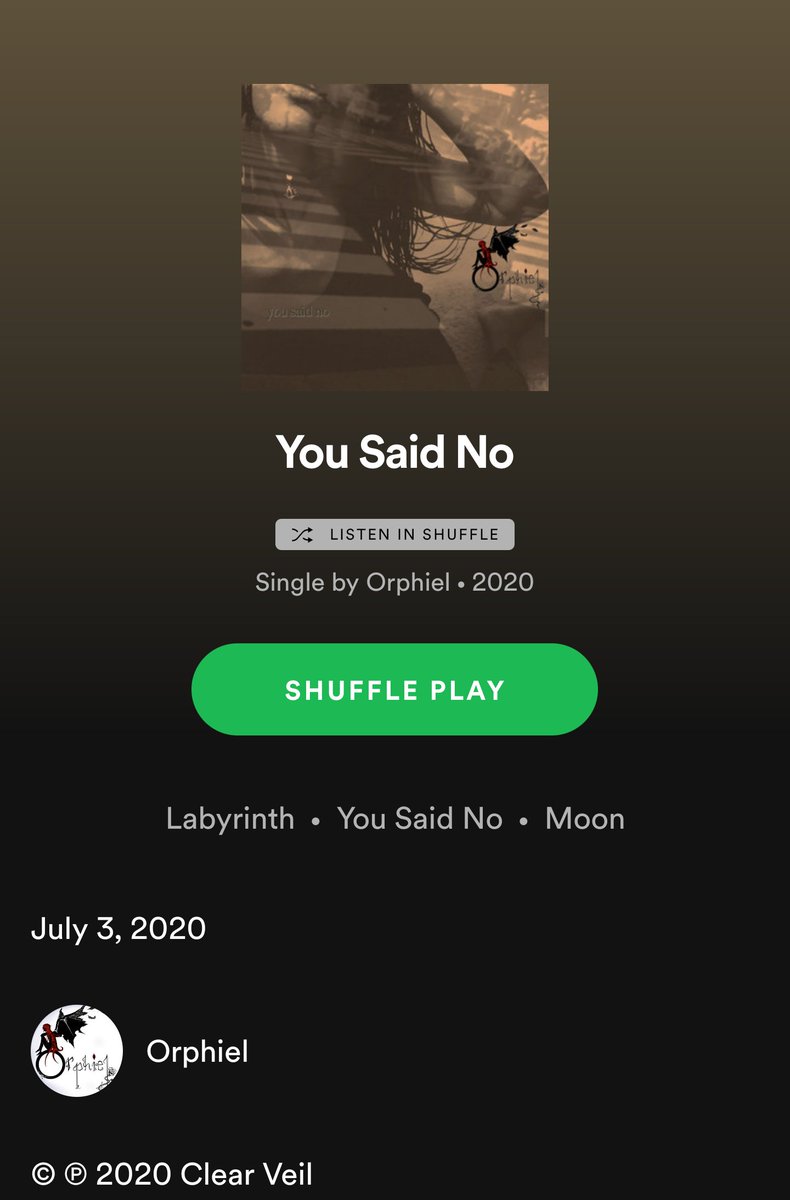 Orphielofficial's tweet photo. Thanks for your continued support! Were over 200 plays already! Be sure to stream "You Said No" if you havent yet via the link!!!
https://t.co/6z24QdDmtU https://t.co/2B3I8FcjB1