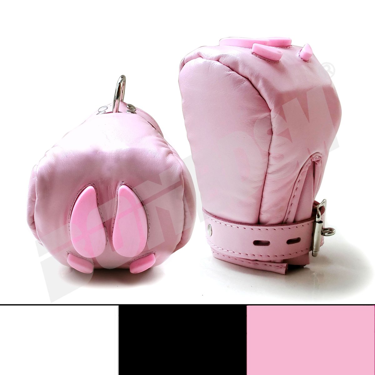 Leather Pig Mitts...Oink, Oink! Give your piggy some comfortable trotter feet to crawl around with! etsy.me/3gzV54r #bdsm #restraints #bdsmcuffs #bondage #bondagecuffs #fistmitts #fistmittens #restraintsmitts #pigplay #pigfeet