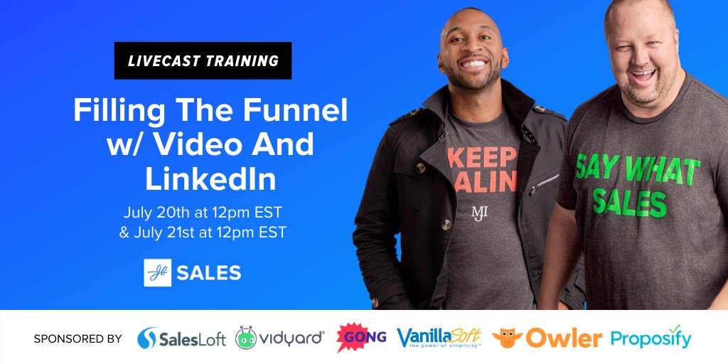 saywhatsales's tweet photo. It's been a wild 2020! @morganjingram and I are going to be talking about prospecting through the noise! People need new fire approaches to stand out, so let's be about it!
Sign up right here: https://t.co/E8UfWh7TQO
#makeithappen #keepdialing #saywhatsales https://t.co/RFv2UbZSNJ