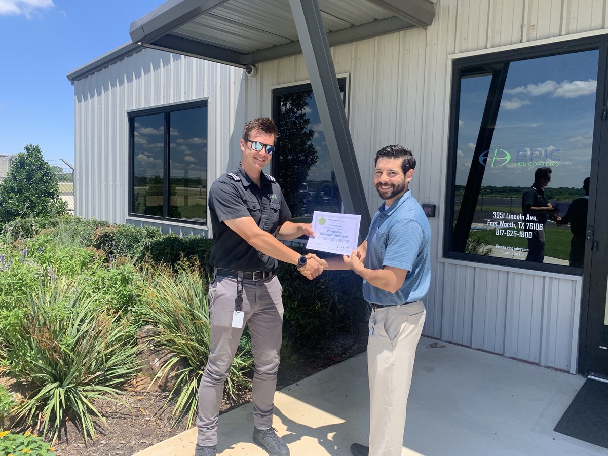 EpicHelicopters's tweet photo. Congrats to Preston on completing his Private Helicopter Rating with Instructor Brogan! https://t.co/88pSmxi3fl