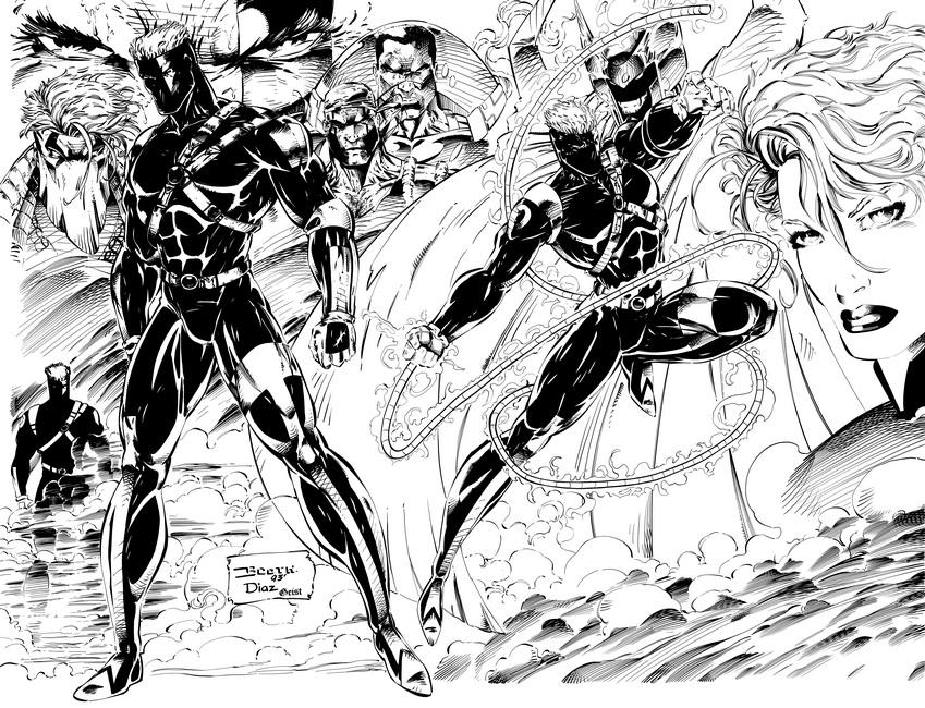 daarkanjel's tweet photo. WildStorm Backlash recreation by @GeistInking 
original art by @Demonpuppy and Wellington Diaz

#StormWatch #Kindred #WarGuard #Team7 https://t.co/Lw8IEaqSxr