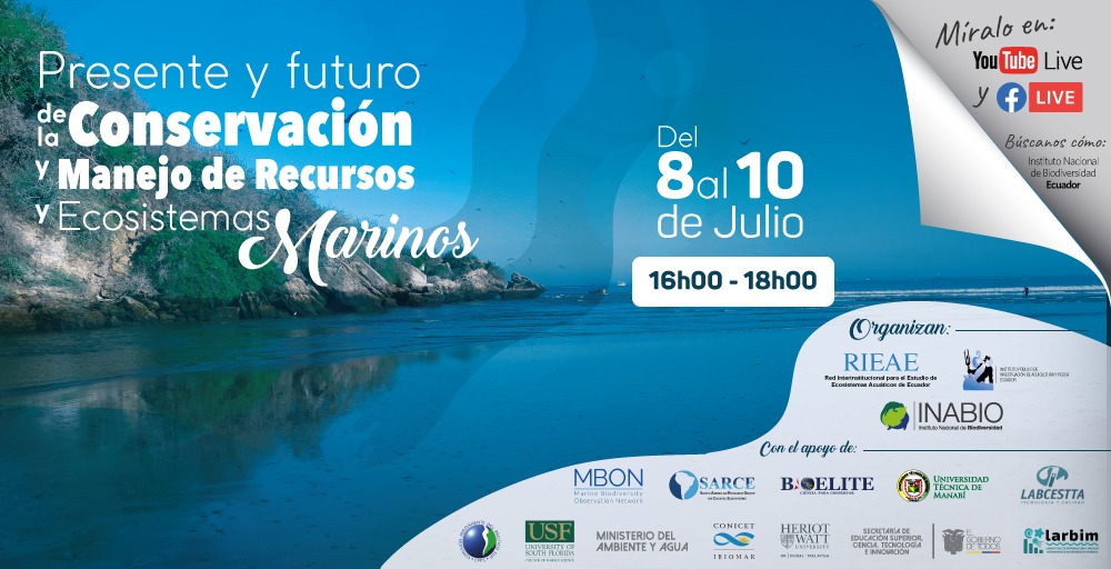 IpiapEcuador's tweet photo. No te pierdas del 08 al 10 de julio de 2020 el Ciclo de conferencias “Presente y Futuro de la Conservación y manejo de los recursos y ecosistemas marinos", se expondrán las investigaciones de los científicos del @InpEcuador y de la #RIEAE @INABIO_EC https://t.co/nVlRzIfzFQ