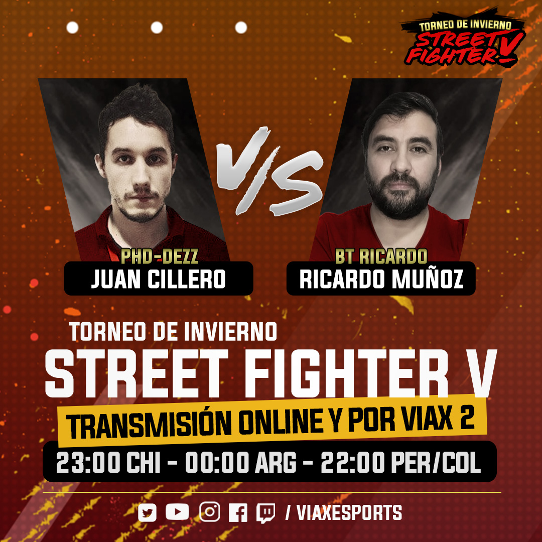 viaxesports's tweet photo. Hoy comienza el Torneo de Invierno #StreetFighterV 🤜💥🤛 Se enfrentarán:
#Alfasicario V/S #NFMSMorozin
@Padgar0 V/S #LeoGarou
@PHD_DeZz V/S #BTRicardo
EN VIVO por #VIAX2 y nuestras redes sociales ⚡ @ManuAlcaino @Icatasalazaro @DavidGuerrero_A @CapcomFighters @StreetFighter https://t.co/vsqOO81u5s