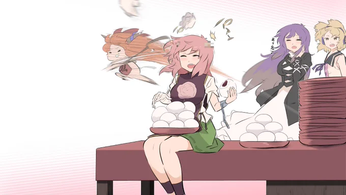 動画用華扇ちゃんと萃香ちゃんとひじりんとみこちゃん^o^ 