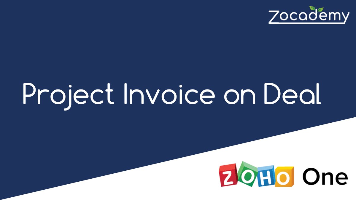 Edkinsgroup's tweet photo. New Zocademy Video: Learn how to associate a Zoho Projects invoice with the linked Zoho CRM deal using a Zoho Books workflow and custom function.  #zoho #zohobooks #deluge #zohoprojects  Video: https://t.co/3Bf08rmCqv  Zocademy: https://t.co/lBW8hpKGCu https://t.co/i0CycvLIC7