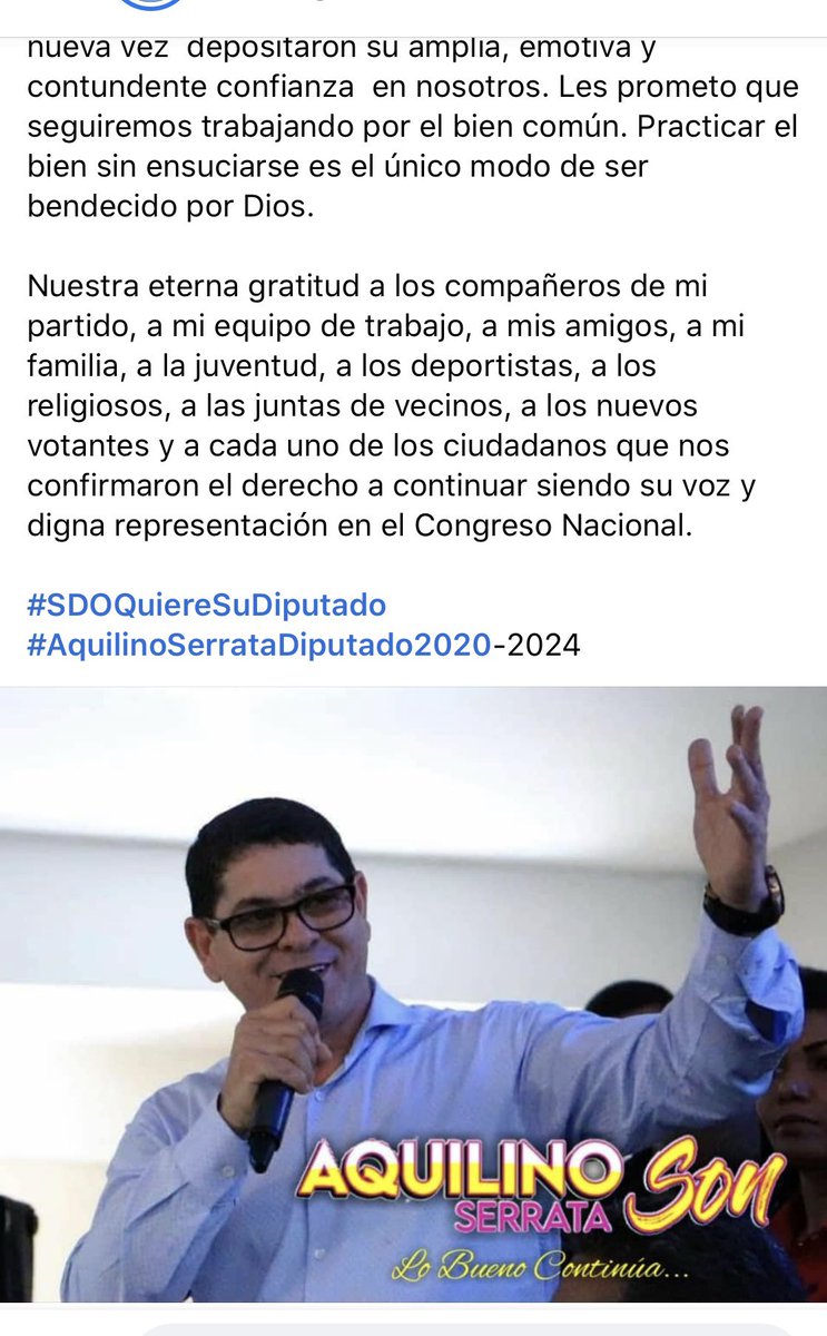 SerrataAquilino's tweet photo. Gracias mi gente de Sto Dgo Oeste. https://t.co/cQkuEbzBVU