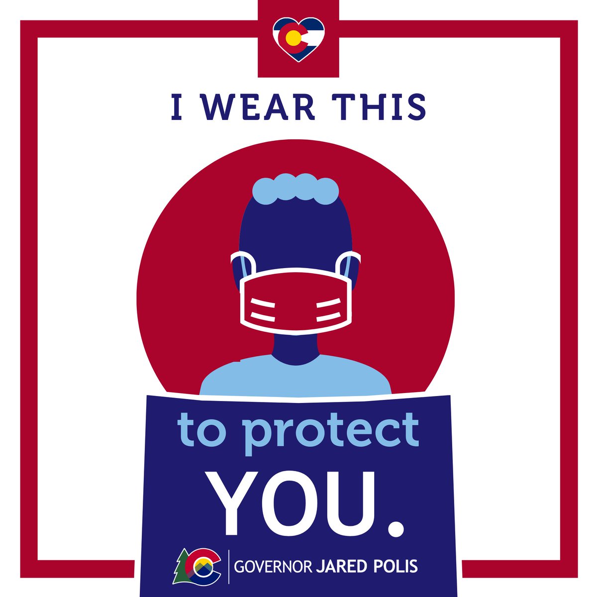 GovofCO's tweet photo. It’s cool to wear a mask. I wear one to protect my family, who do you protect? https://t.co/CgmSDIlacV