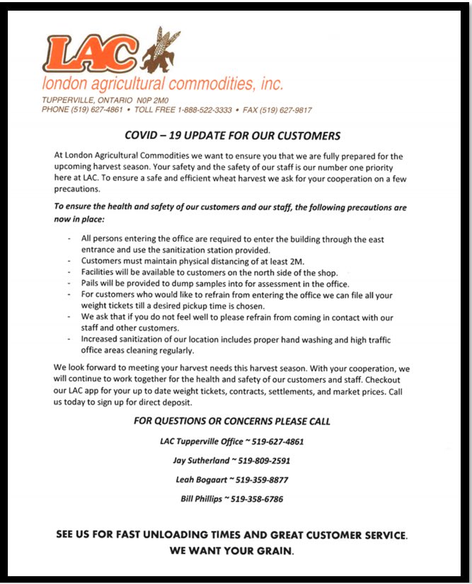 We hope to keep everyone safe this wheat harvest.  If you have any concerns please let us know as we’re all in this together #harvest2020 #ontag