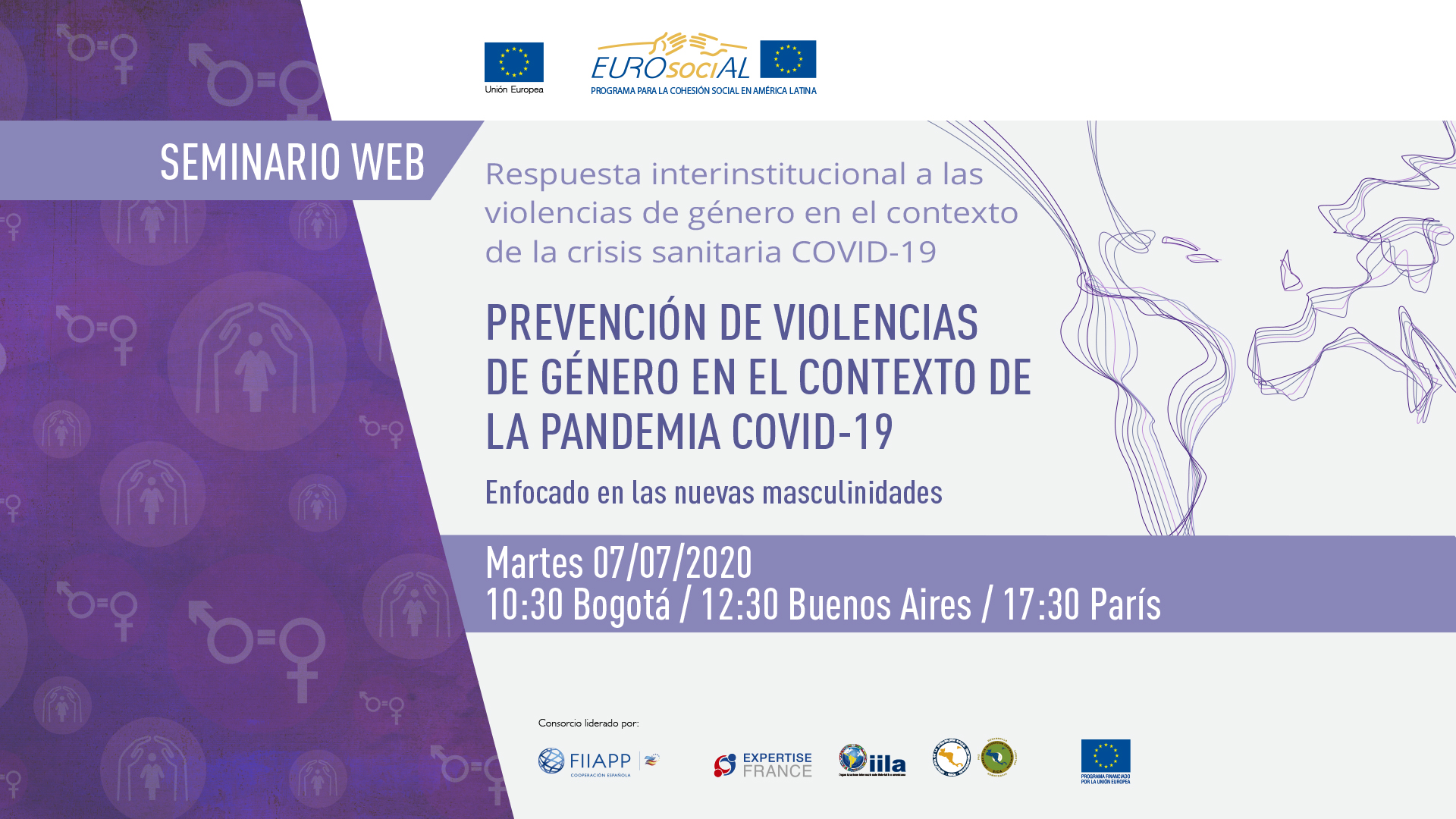 Programa #UE @europeaid #EUROsociAL promueve la respuesta institucional a las violencias de género que han aumentado en el contexto de la #Covid19<br />
