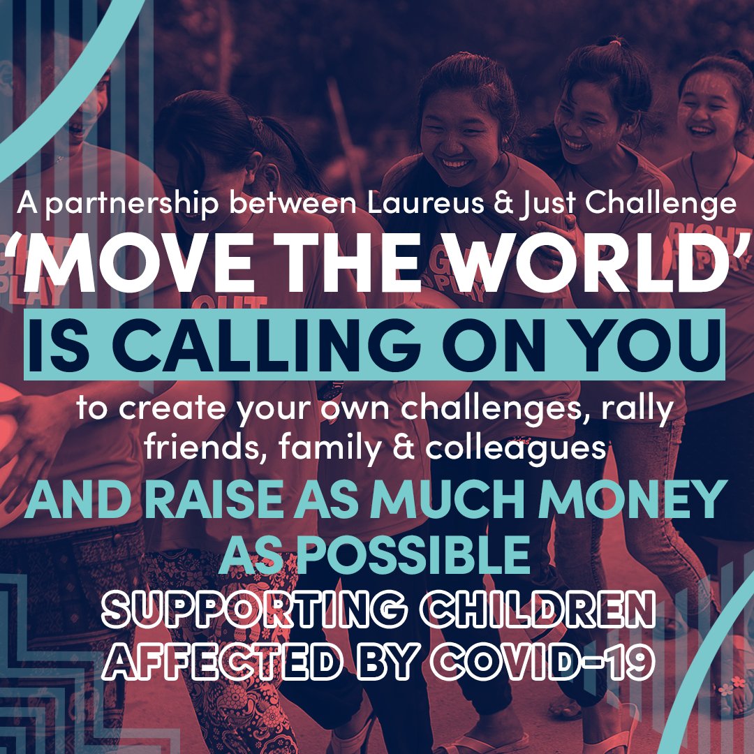 LaureusSport's tweet photo. 🌎 #MoveTheWorldChallenge 💪

Your chance to join Laureus sporting legends around the world and raise funds for the #SportForGood Response Fund supporting children affected by Covid-19 🙏

For more info and to get started 👉 https://t.co/GSIL2Ayzz7

#SportForGood #SportUnitesUs https://t.co/nXmvRa2w7o