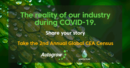 autogrow's tweet photo. What's the true impact of COVID-19 on our industry? Let's find out. Take the 2nd Annual Global CEA Census and share your reality. #cea #covid #globalcensus #survey #yourstory #greenhouses #indoorgrowing #crops - 👉 https://t.co/VJ0IGOkHDW https://t.co/Tod8OY1q21