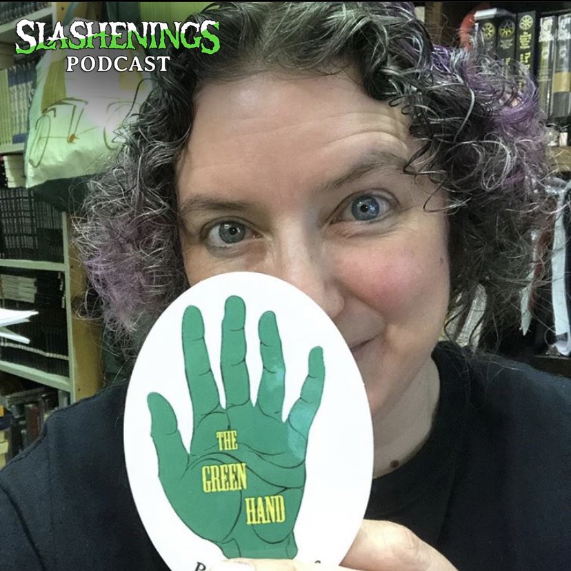 SlasheningsPod's tweet photo. Episode 10 is up, I chat with Michelle of the Green Hand Bookshop about the store, cryptozoology, modern horror and  Maine! Go check it out and buy a book!   https://t.co/SMz3Pnwxp3 
#podcast #horror #books https://t.co/JGpKZTASC3