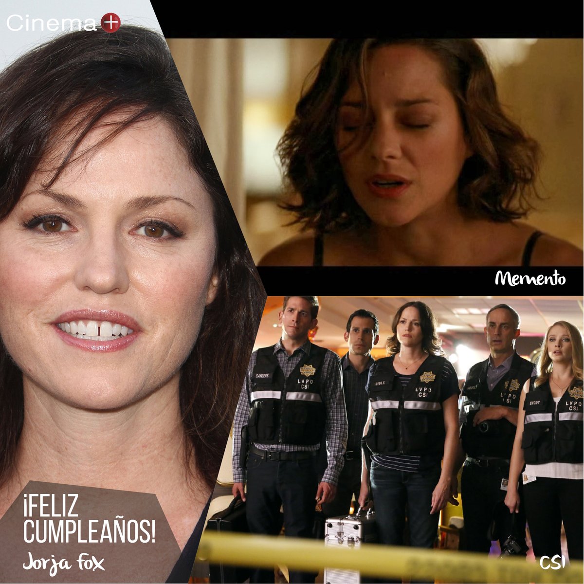 Tal vez la recuerden por su participación en "Memento" y "CSI" #FelizCumpleaños Jorja Fox.