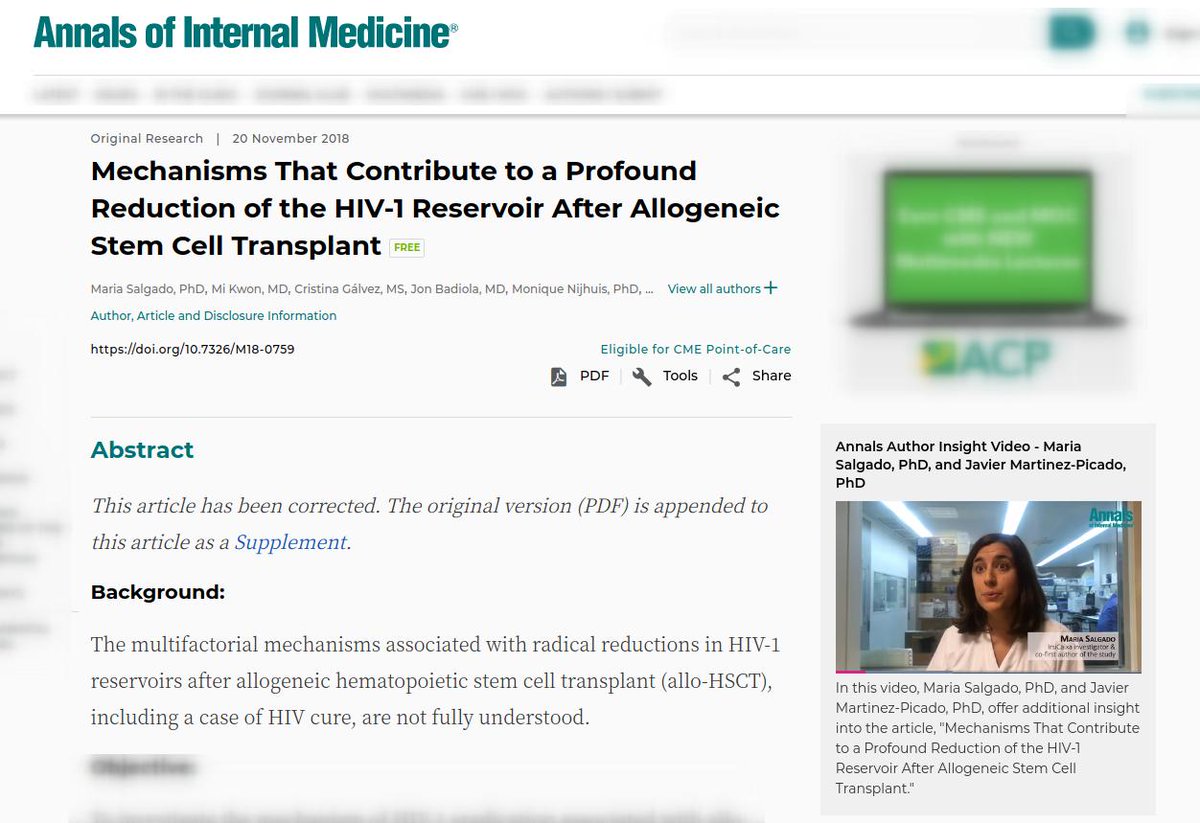 riscomunica's tweet photo. #RISmillennials
Esta es una de las publicaciones destacadas de María Salgado @IrsiCaixa @bersalm @AnnalsofIM:
"Mechanisms That Contribute to a Profound Reduction of the HIV-1 Reservoir After Allogeneic Stem Cell TransplantFREE"
¡No te la pierdas! 👇
https://t.co/Jwas7jaHRQ https://t.co/zJL8JkP2mS