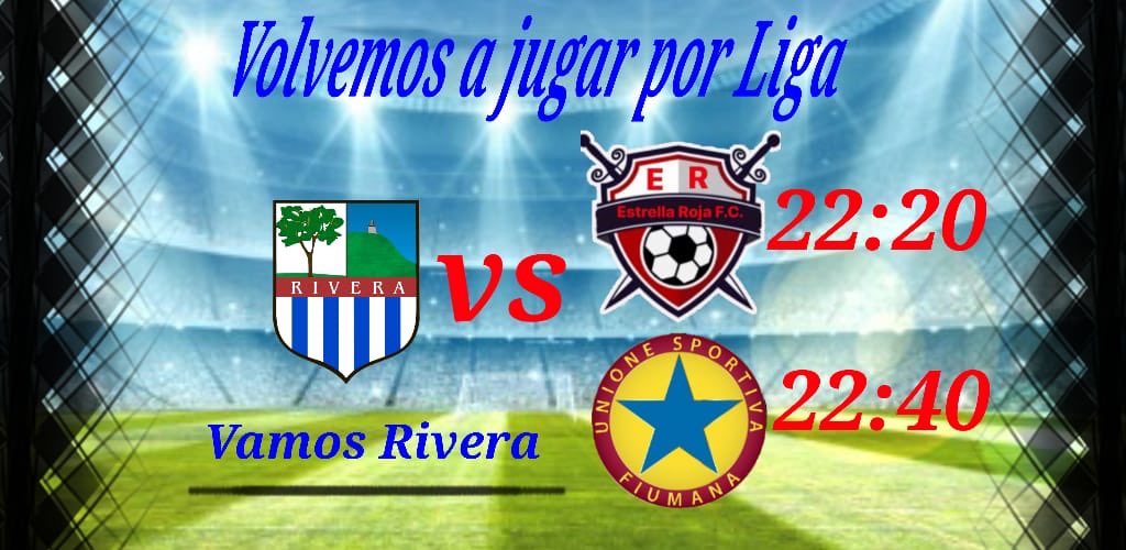 SportsRiverae's tweet photo. Hoy volvemos a jugar por liga en busca de los 6 puntos para seguir peleando ahí arriba 

🗓 Fecha 13

🆚 @estr3llarojafc 

🗓 Fecha 14

🆚 @FiumanaUS 

#Vamoslacelestedelnorte💙🤍🖤 https://t.co/myBI18a7hQ