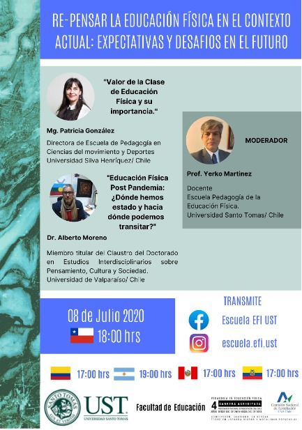 SantoTomasLS's tweet photo. Estimada Comunidad, la carrera de Educación Física nos invita al conversatorio: Re-pensar la Educación Física en el contexto actual: Expectativas y desafíos en el futuro. https://t.co/gqnQ0stwAJ