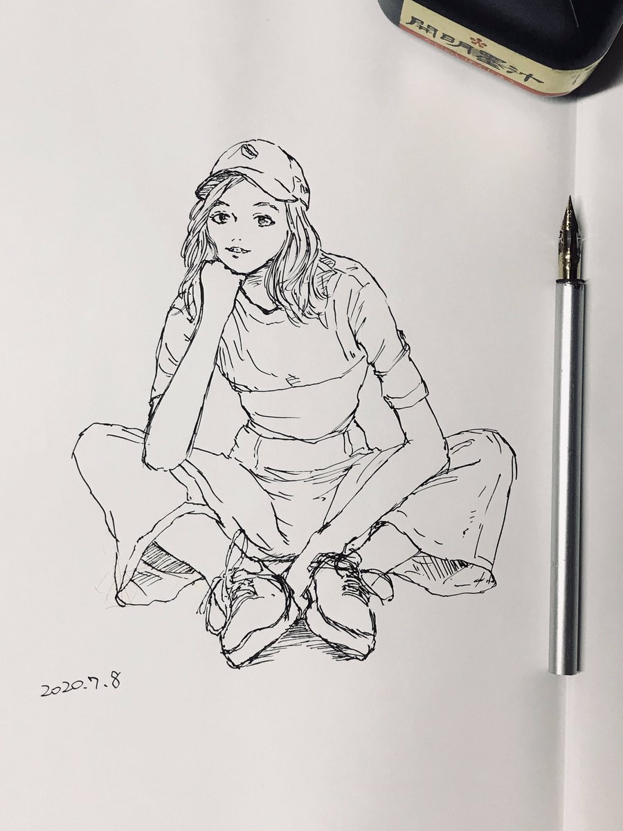 練習
写真を見ながら描く

ペン先に錆が??
チタン?? 