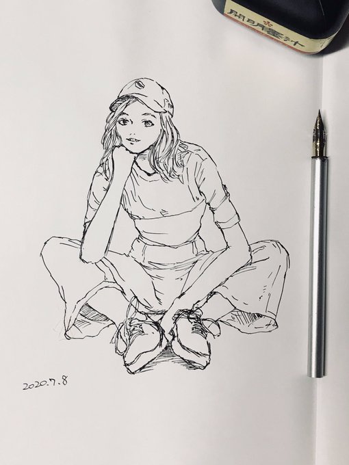 練習
写真を見ながら描く

ペン先に錆が??
チタン?? 