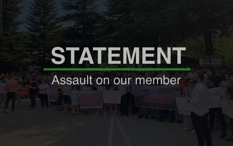 GeoYoungGreens's tweet photo. ⚠️On the 4th of July our member was physically attacked by political council member of @UNMGeorgia 

📢Georgian Young Greens with this statement would like to comment upon the incident that took place in Ambrolauri. 

Read our full statement below ⏬
https://t.co/joXSuHkqiL https://t.co/eoEwYoAGAW