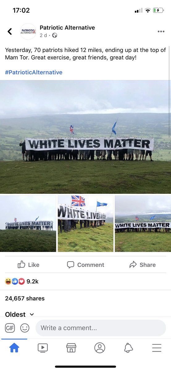 JackBrench's tweet photo. ‘Patriots’ racists, you mean racists https://t.co/3WlRydz734