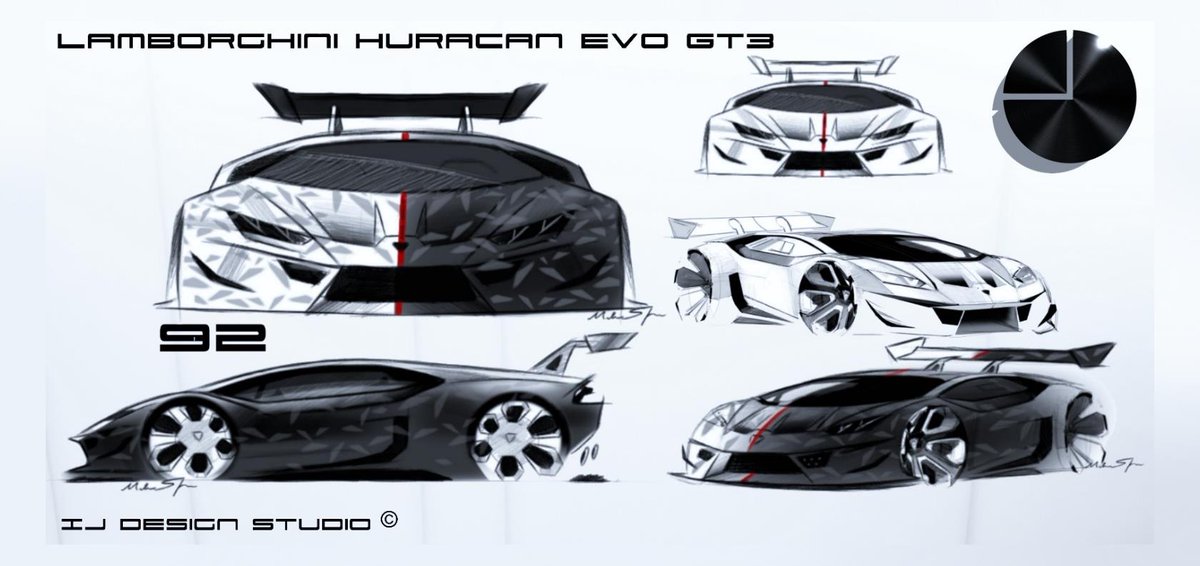 IJDesignStudio's tweet photo. Livery design ideation sketches for racecar driver @Amir_Hosseini92 and his @Lamborghini Huracan GT3 Evo.

More images of the project coming soon...
.
.
.
#ACC #SRO #SimRacing #beACC https://t.co/8EY3Fp3sWd