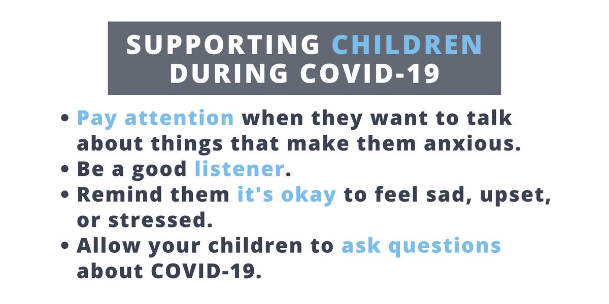 StayPositiveAR's tweet photo. Children may be feeling scared, confused, or anxious about COVID-19. Here are a few tips for parents and caregivers about talking with and supporting children during COVID-19.

If you or a loved one needs to talk to someone, call our toll-free Crisis Support Line at 833-993-2382. https://t.co/lDFUjcir4E