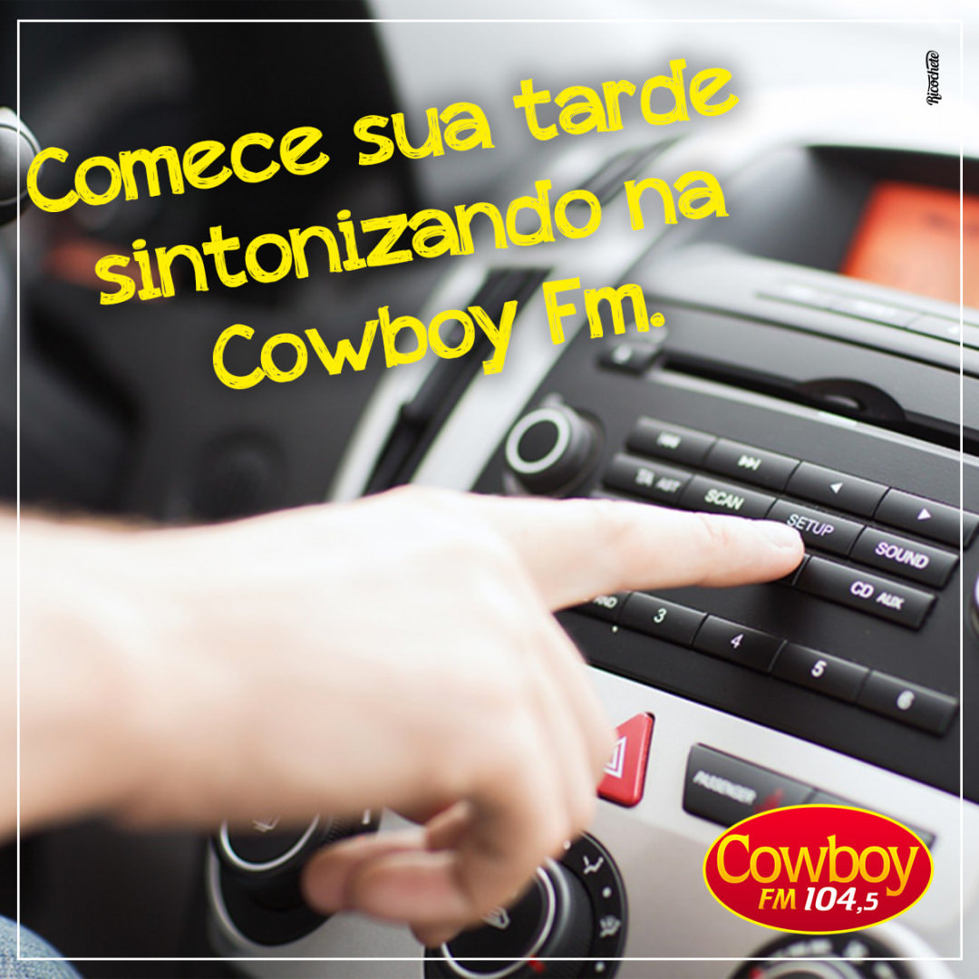 CowboyFM1's tweet photo. Boa Tarde! Qual o melhor jeito de começar bem a tarde? Sintonizado na CowboyFM, é claro. #CowboyFM #PrimeiroLugarEmTodoLugar #BoaTarde #Segunda https://t.co/T16QyMDa5S