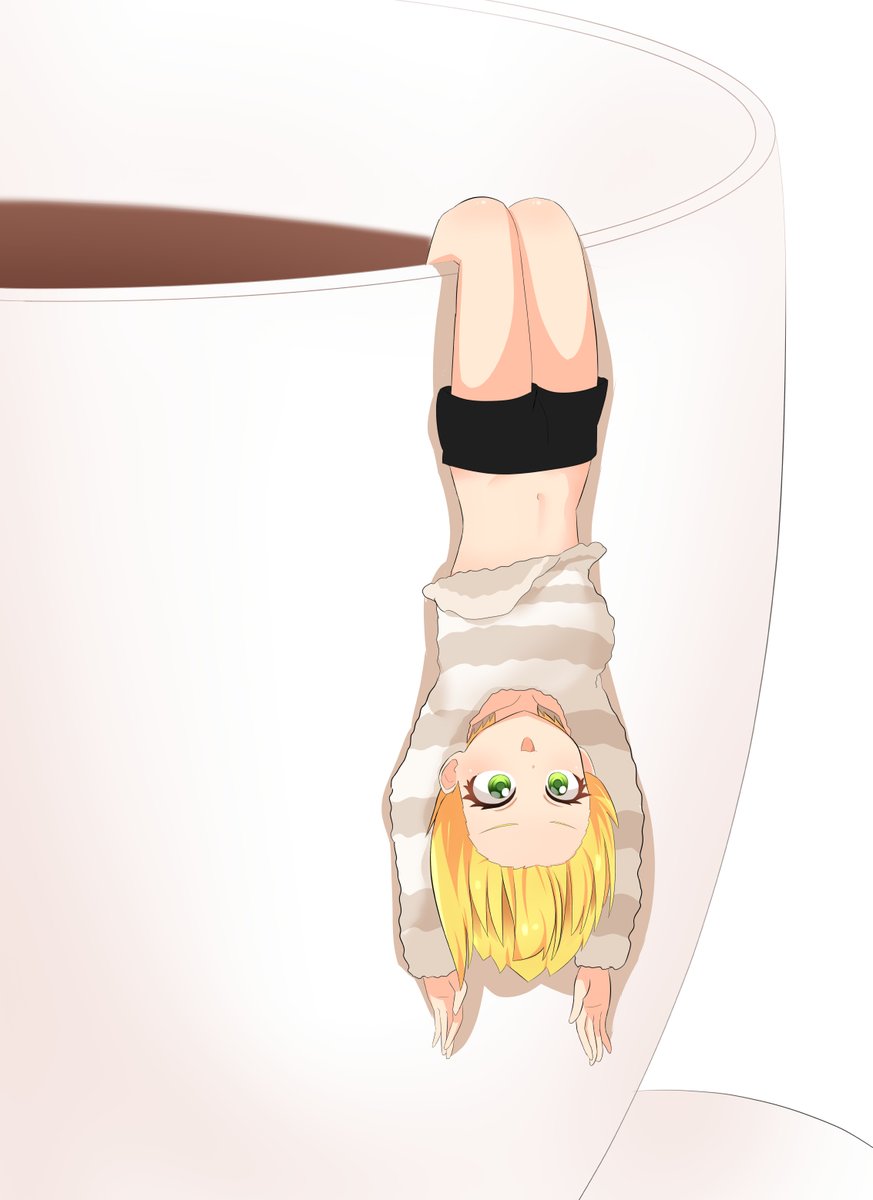 コップのフチ子さんごっこするフレちゃん デビル山田 極 ファイナル Iiのイラスト