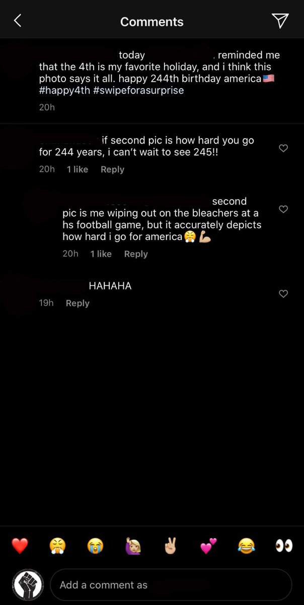 IzyCat13's tweet photo. if you can confidently post about 4th of july being your favorite holiday then delete comments calling you out on it then you are not an ally and we are not friends. https://t.co/yZMTiTJvwp