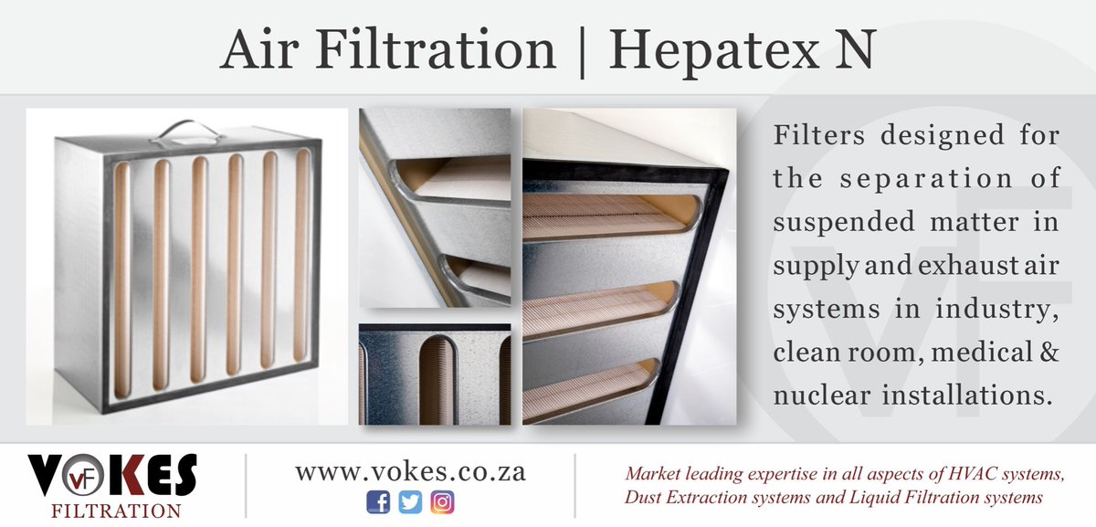 VokesFiltration's tweet photo. Hepatex CR filters are used in situations requiring high or very high levels of air purity.
#vokesfiltration #vokes #HepatexCR #filtration #AirFiltration #CleanRooms #MedialFilters #MedicalFiltration #CleanRoomFiltration #taigeisdigital https://t.co/XhiLqVcpr1