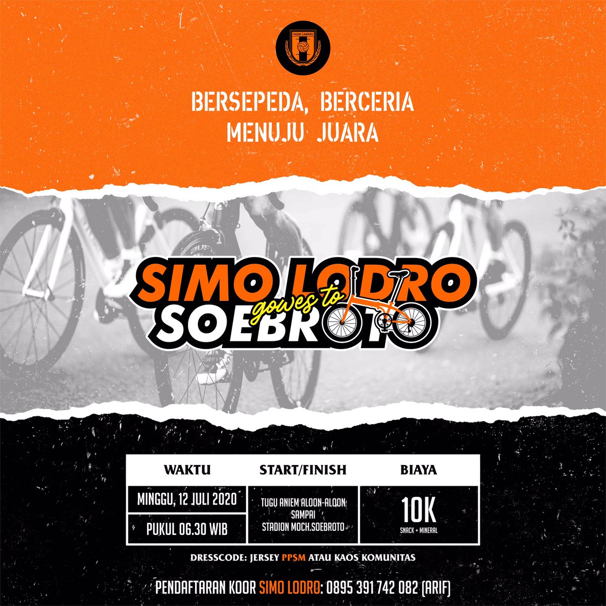simolodro_'s tweet photo. Ayo Gowes, leh π΄π»ββοΈ
_
Penggagas : @tigercampusppsm
Informasi detil tertera di pamflet βοΈ
π¦Patuhi rambu-rambu dan menaati protokol kesehatan yang ada.
#PPSM
#SIMOLODRO
#MAGELANG
#GOWES https://t.co/pEU9dJAmR9