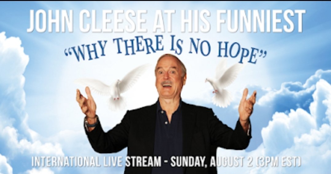 RETWEET for a chance to win a FREE ticket to my live stream comedy special "Why There Is No Hope," happening August 2nd!

Learn more about the show: bit.ly/CleeseLiveStre…