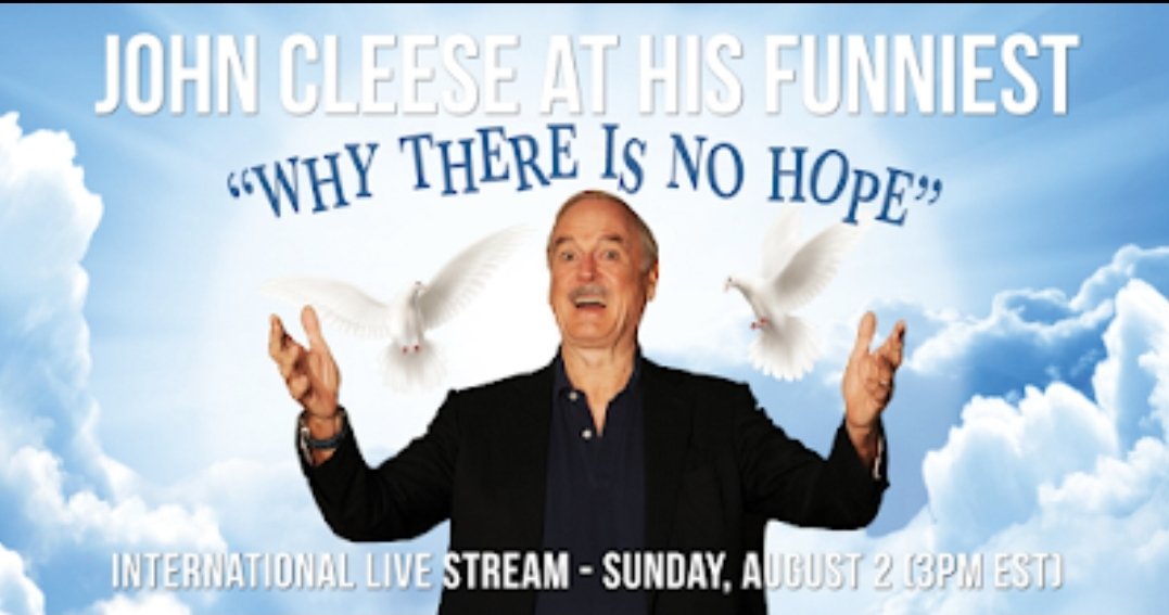 RETWEET for a chance to win a FREE ticket to my live stream comedy special 'Why There Is No Hope,' happening August 2nd! Learn more about the show: bit.ly/CleeseLiveStre…