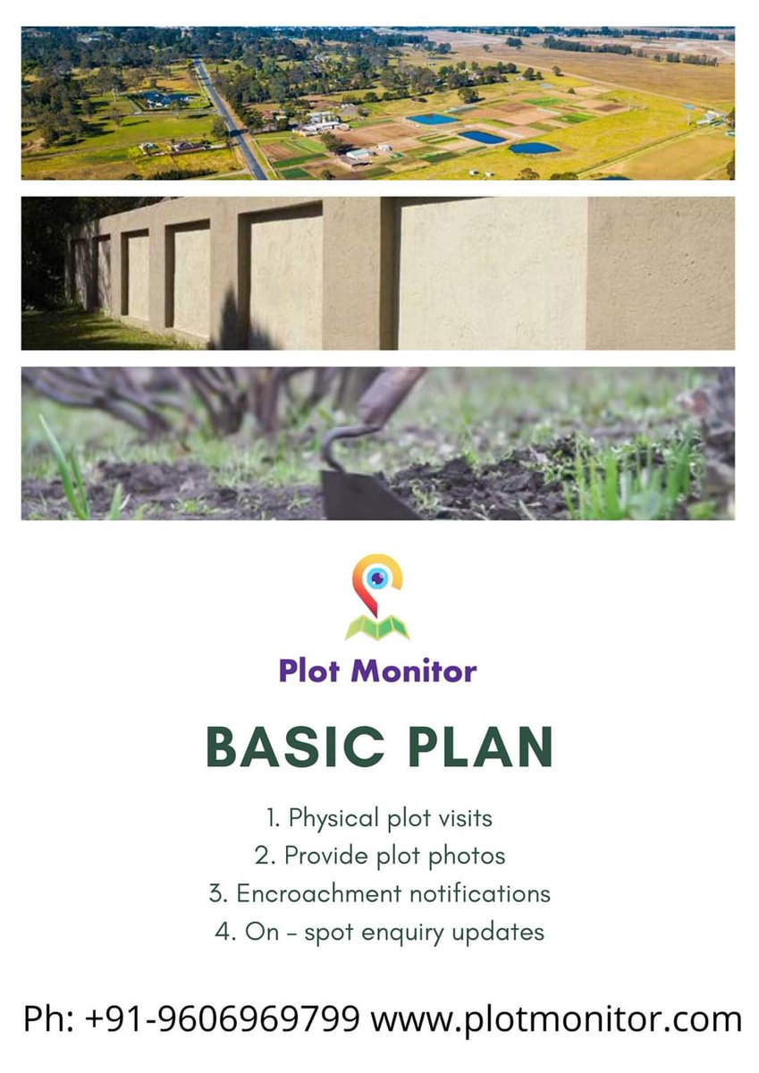 plotmonitor's tweet image. Our subscription plan for Plot starts at INR 2,999/- &amp;amp; for Apartments starts at INR 999/- “ do visit plotmonitor.com/#pricing for more details.

Ph: +91-9606969799   
plotmonitor.com

#PlotMonitoring #SiteMonitoring #PlotManagement #KhataTransfer #PropertyTaxPayments