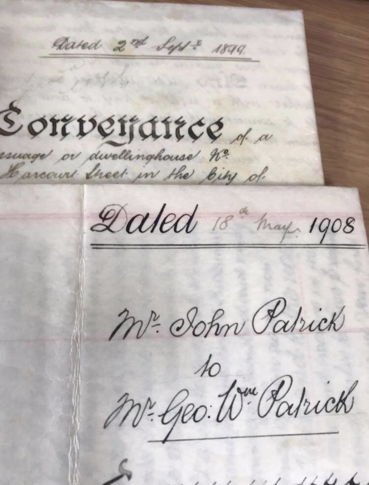 yhomes's tweet photo. Not often we get to see the complete history of a well loved family home. Just had all the documents dropped off for a sale that completes shortly ... a full history of all the owners back to 1899 - wow!! https://t.co/C4KYmXaXBp