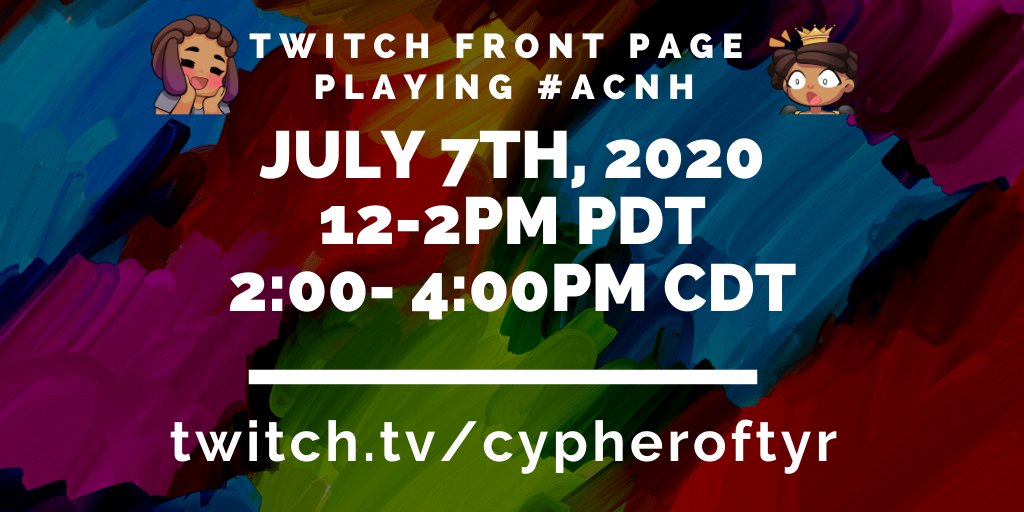cypheroftyr's tweet image. Today's the day! I'm #StreamingWithPride on the @Twitch front page for an extended celebration of #Pride join me around 1:30 pm for chatting &amp;amp; beachy shenanigans before FP kicks off at 12pm PDT/2pm CDT/3pm EDT &amp;amp; goes for 2 hours. twitch.tv/cypheroftyr