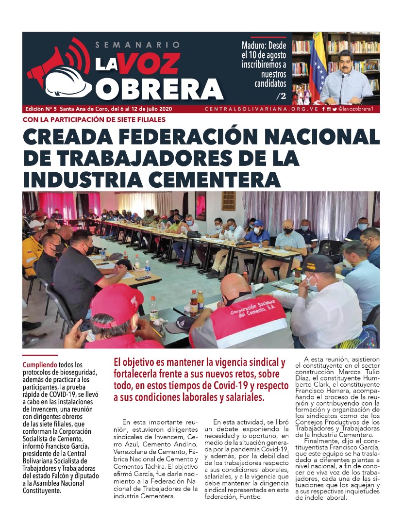 Invecemsindical's tweet photo. #03Julio Conformada FEDERACIÓN NACIONAL TRABAJADORES DE LA INDUSTRIA DEL CEMENTO @csc_vzla 7 Filiales @Invecemsindical @Mtulio21
Sede Reunión PLANTA CUMAREBO
#VenezuelaIndestructible
@NoticiaCumarebo
#Trabajadores
#EncadenamientoProductivo
#ProteccionActiva
#CuarentenaEstricta https://t.co/Win5c6iMXE