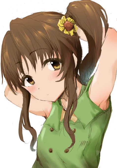 乙じゃなくてサイドポニーの落書き 