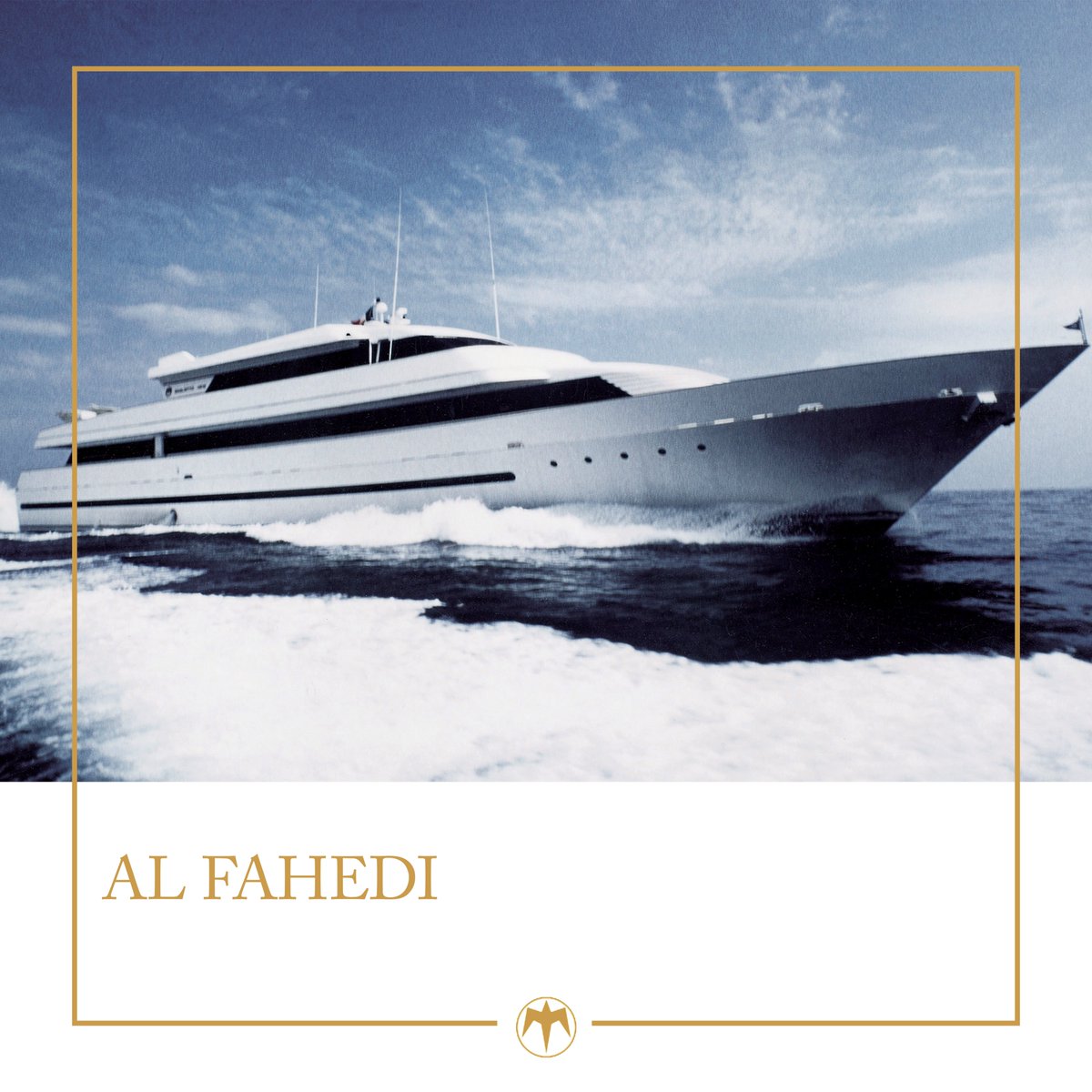 During the 80s, Baglietto began to produce large-sized yachts, also in aluminum. The first model is Al Fahedi, 44.82 meters long designed by arch. Gianni Zuccon. 
#bagliettoheritage