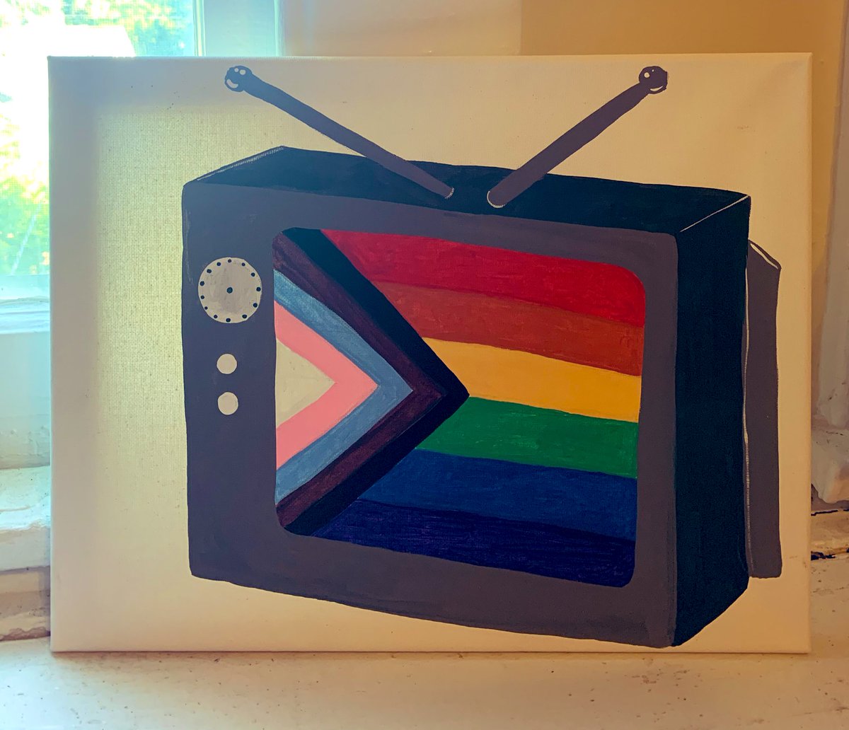 elliotkaiart's tweet photo. TELEVISED • acrylic on canvas https://t.co/0BMyNYIsqq