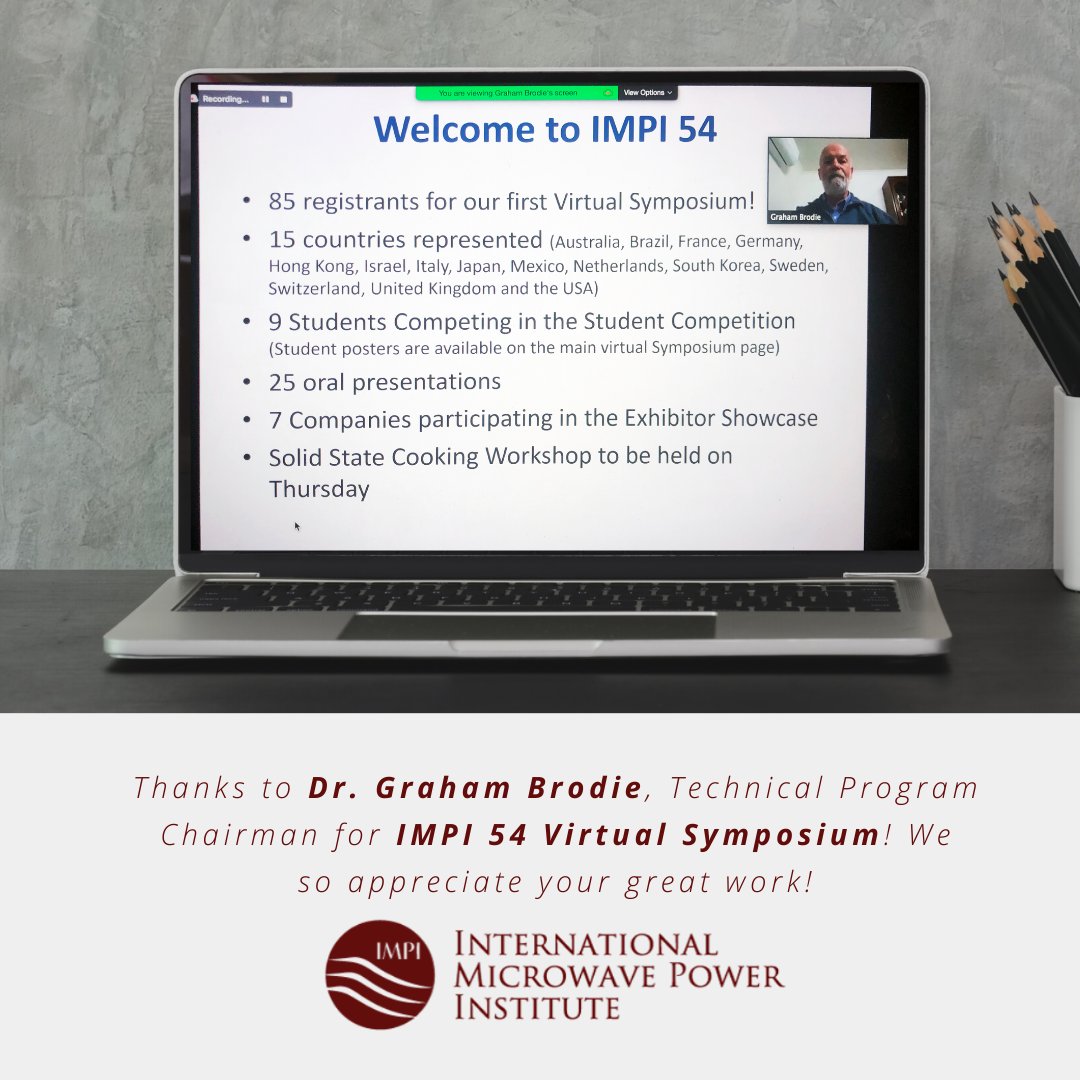 IntlMwPowerInst's tweet photo. Dr. Graham Brodie, IMPI Technical Program Chairman, Thank you! 👍
#IMPI #RF #Microwave #RFenergy #engineering #technology #RFapplications #tech https://t.co/EkUhlSElPw