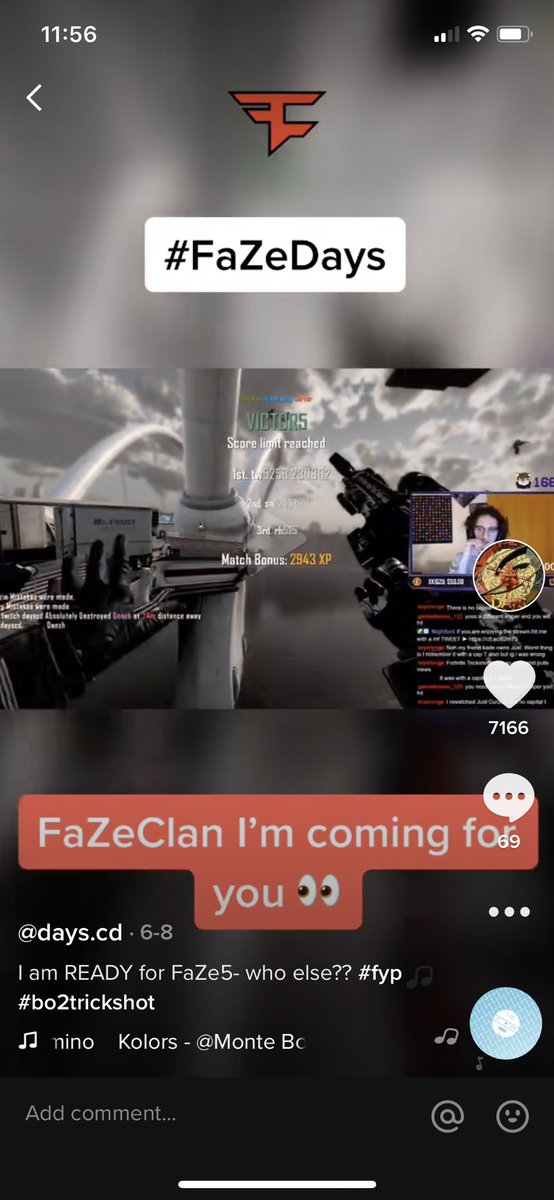 vdays's tweet photo. 2nd tiktok on the new acc to hit 100k views can we get a #FaZeDays in the chat 😎 https://t.co/P3M2B16uNA