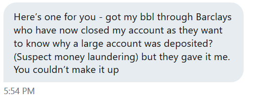 I see something new each day on here regarding Bounce Back Loans, I thought Tide was today's load of bo**ocks but this beats it I feel.