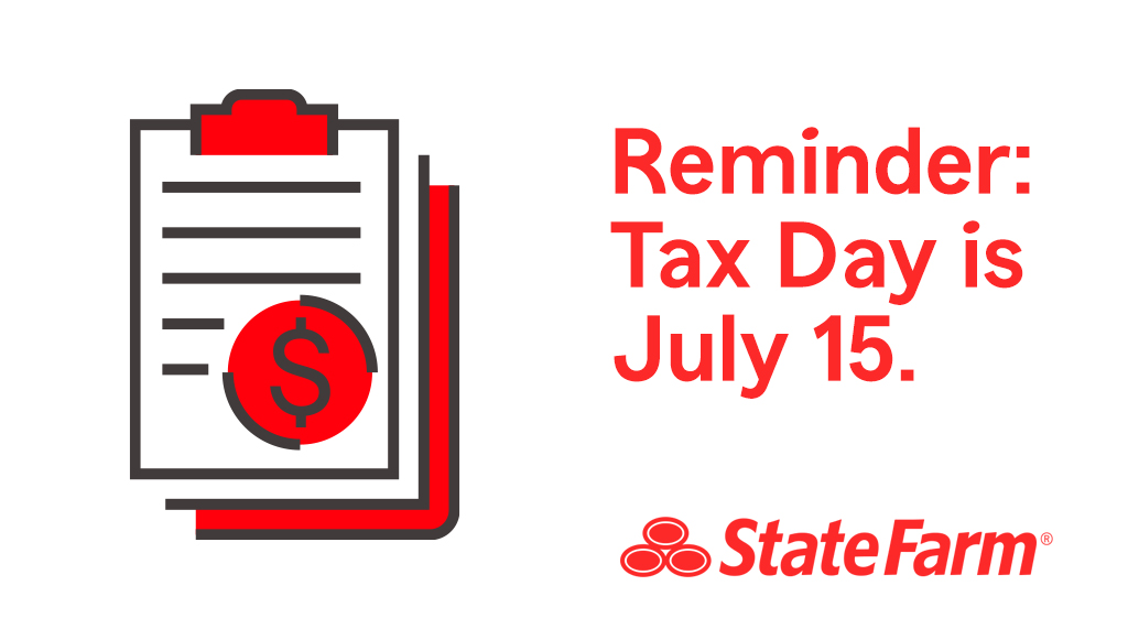 AB_StateFarm's tweet image. Friendly reminder of the 2020 #TaxDay deadline for filing.