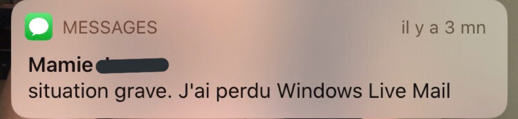 Y a t-il plus alarmiste qu’un message de ma grand mère concernant ses problèmes informatiques ?