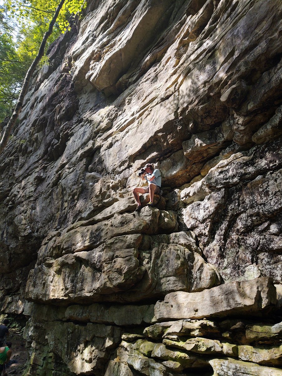 SouthHighlander's tweet photo. This is what a hard-working photographer does to get that just right shot. @sethcreative makes us look good in the outdoors. Thanks for documenting our  #obednps  climbing day yesterday. #RockClimbing  #climbing  #sportroutes https://t.co/qkpVDYEPqM
